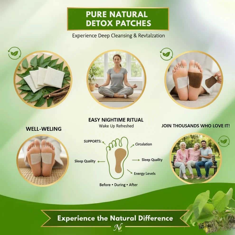 Herbal And Gentle Ingredient Detox Foot Pads(PACK OF 10)(BUY 1 GET 1 FREE)